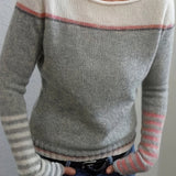 Amandine | Pull Color-Block à Manches Longues