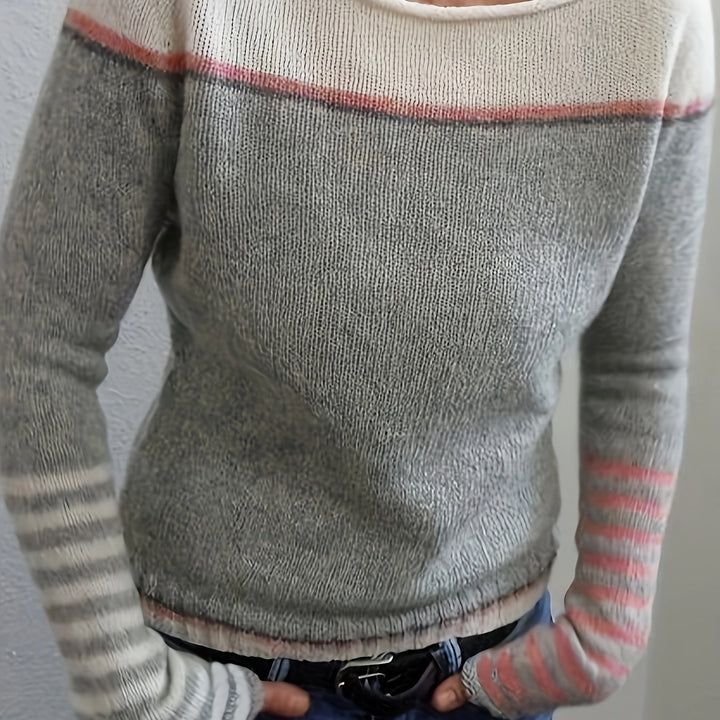 Amandine | Pull Color-Block à Manches Longues