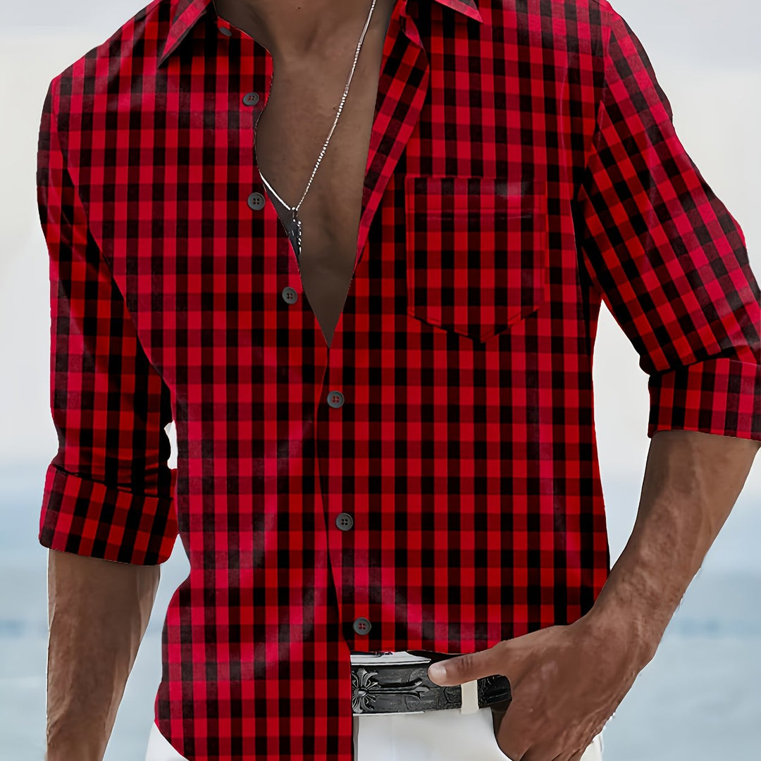 Maxime | Chemise à Carreaux Manches Longues