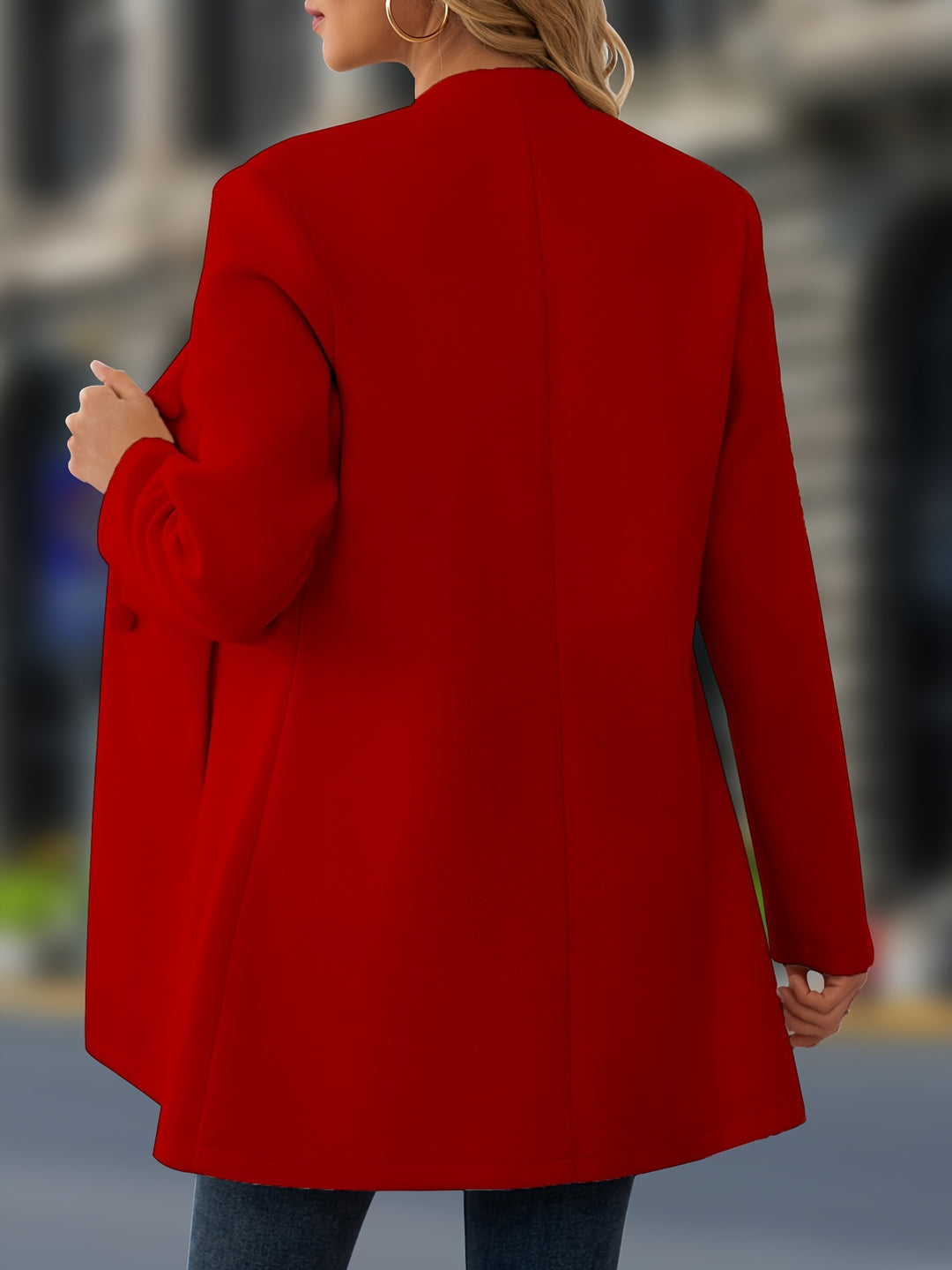 Agnès | Manteau Élégant Mi-Long à Col Montant