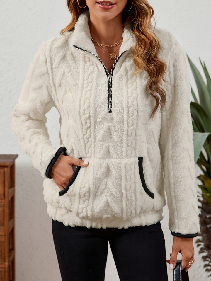 Faustine | Pull Texturé Col Zippé