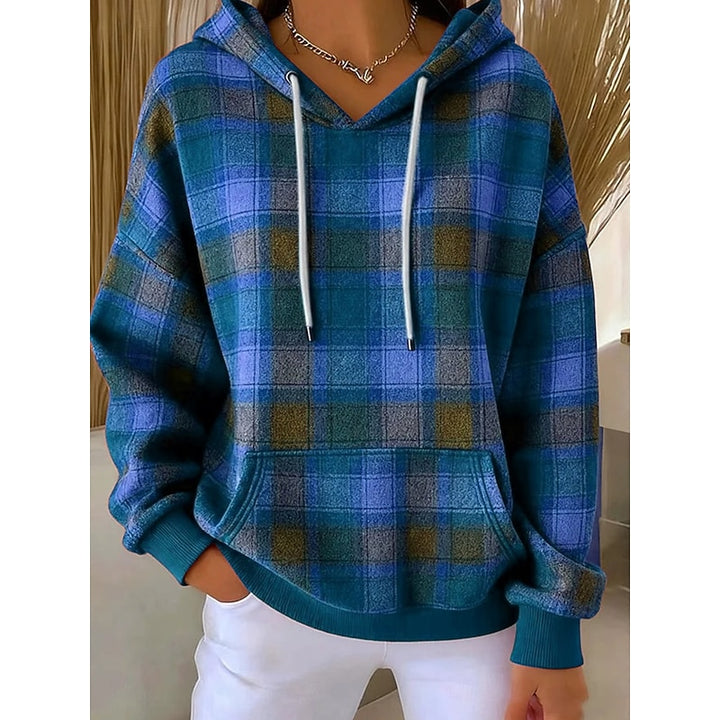 Anaïs | Sweat à Capuche Carreaux Chaleureux