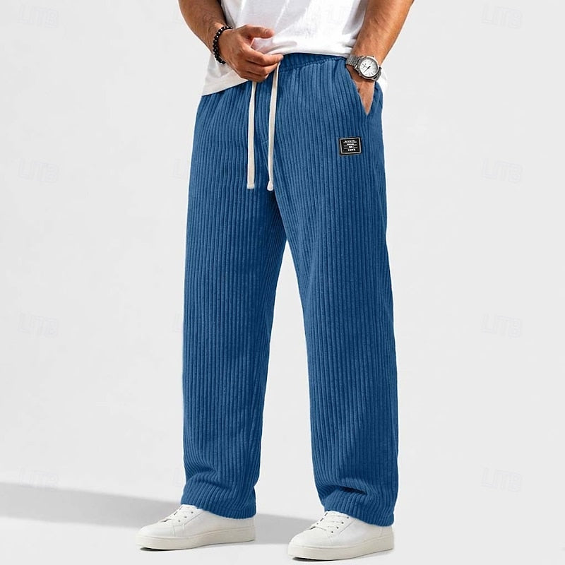 Eudes | Pantalon Droit Texturé à Taille Élastiquée