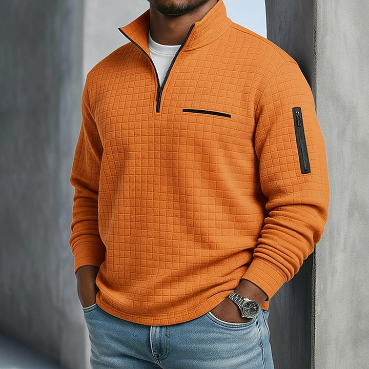 Augustin | Sweat Texturé à Col Zippé