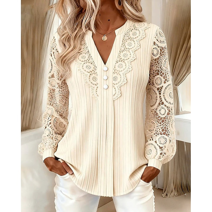 Roselyne | Blouse Élégante à Dentelle