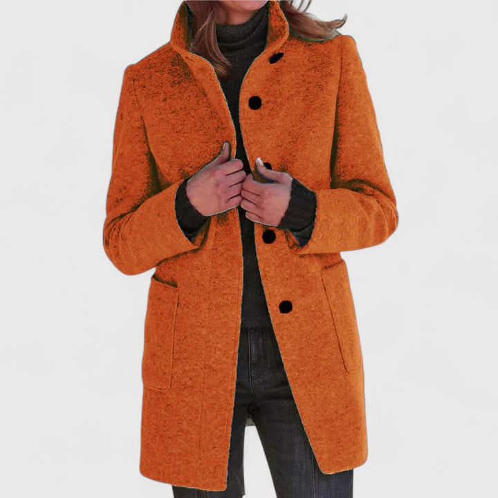 Clarisse | Manteau Élégant à Col Montant