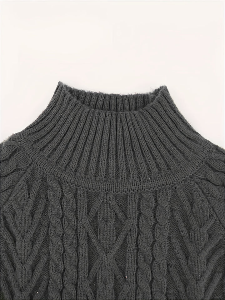 Fabienne | Pull Texturé à Col Montant