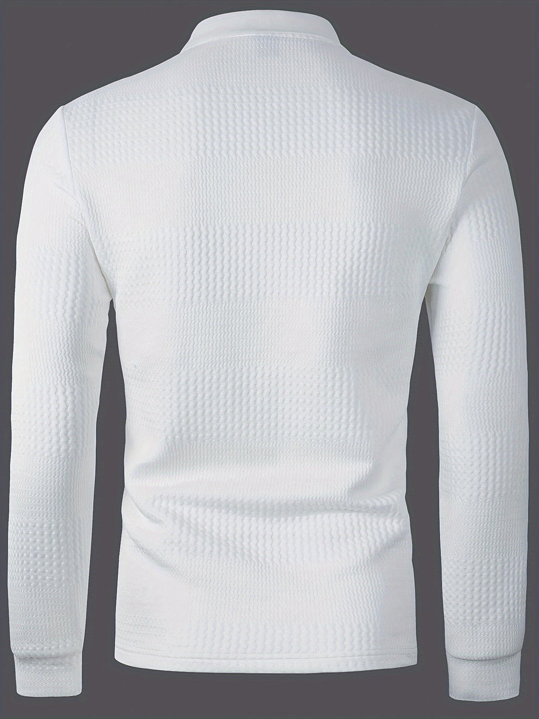Victor | Polo Texturé à Manches Longues