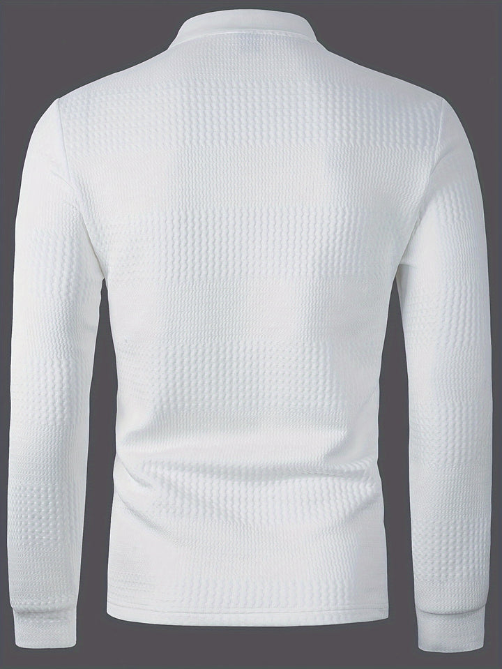 Victor | Polo Texturé à Manches Longues