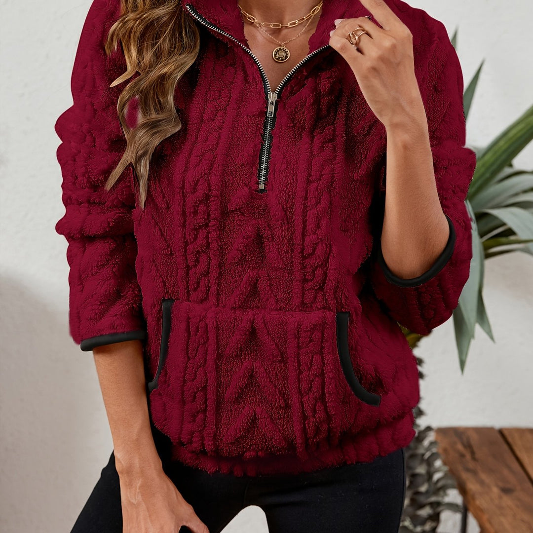 Faustine | Pull Texturé Col Zippé