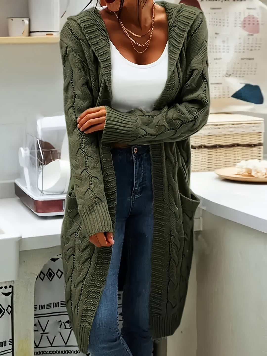 Valentine | Gilet Long Torsadé