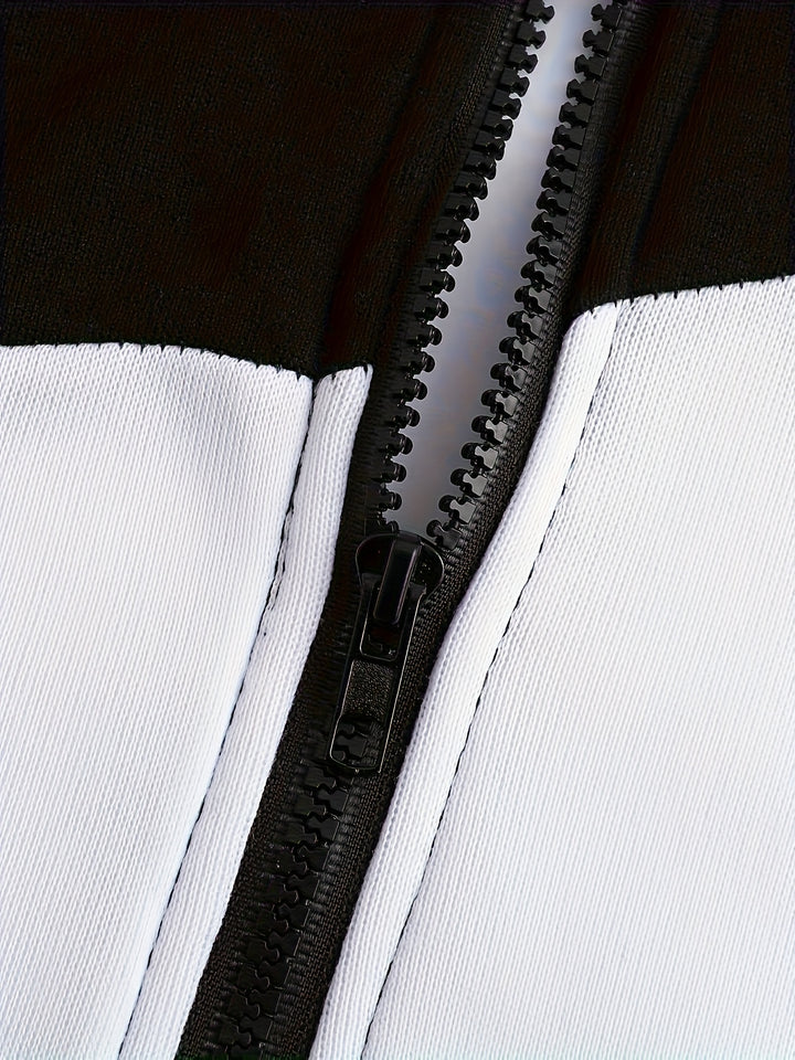 Édouard | Veste à Capuche Zippée Bicolore