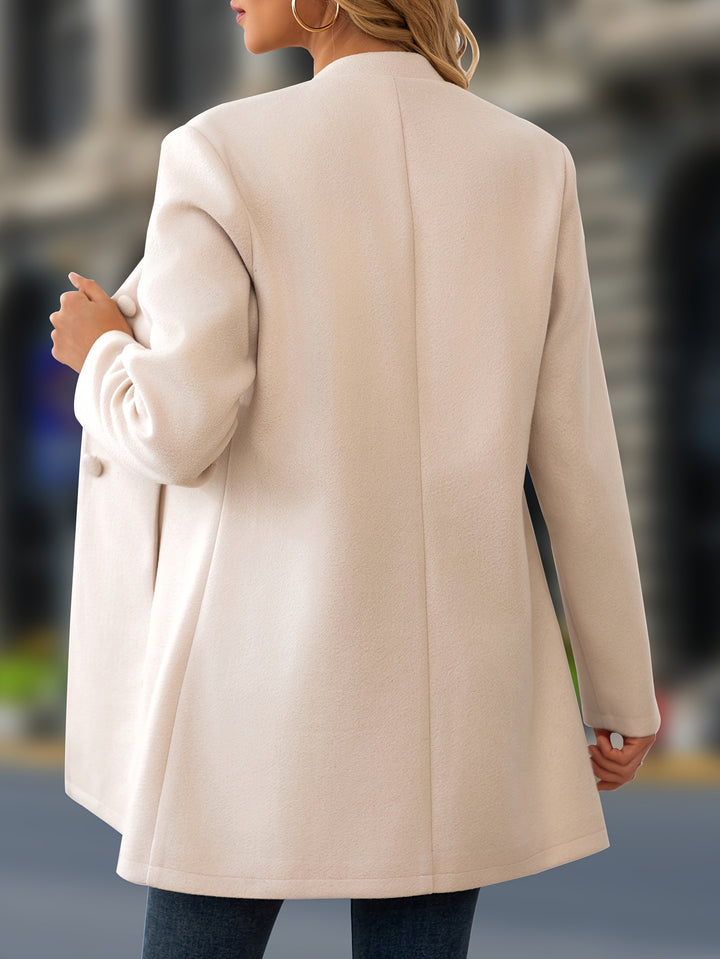 Agnès | Manteau Élégant Mi-Long à Col Montant