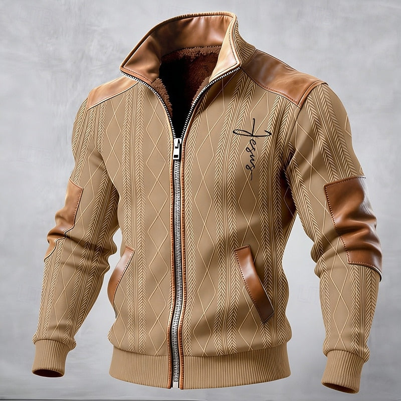 Théodore | Veste Zippée Chaleureuse à Col Montant