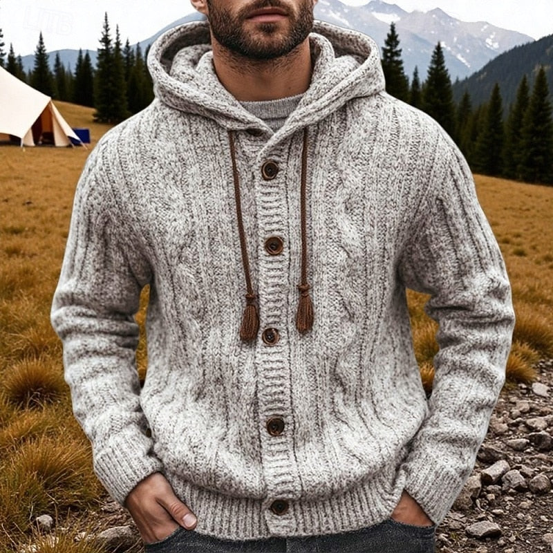 Isidore | Cardigan à Capuche Torsadé