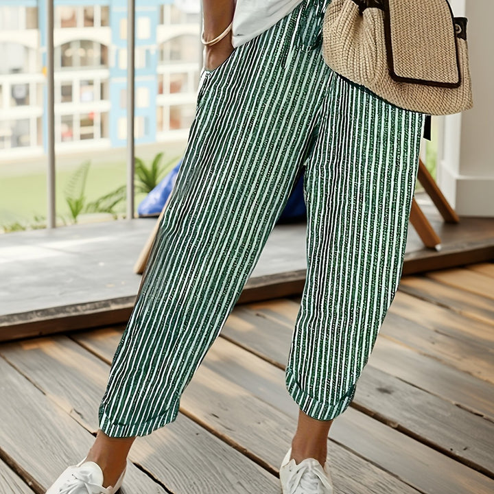 Roseline | Pantalon Fluide à Rayures