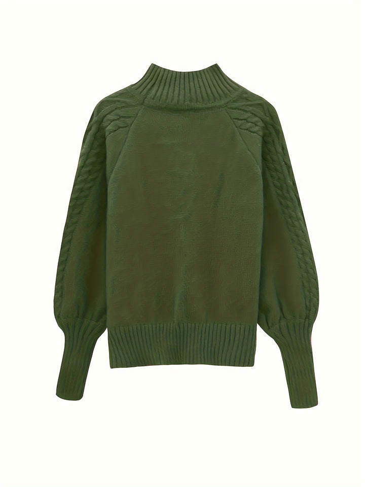 Fabienne | Pull Texturé à Col Montant