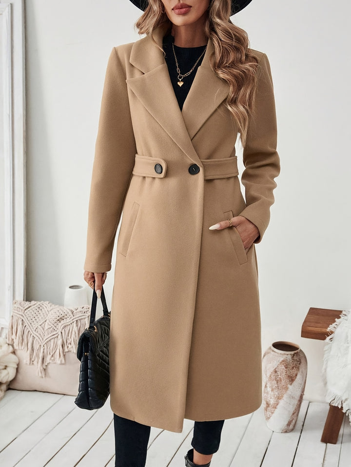 Cécile | Manteau Long Ceinturé Élégant