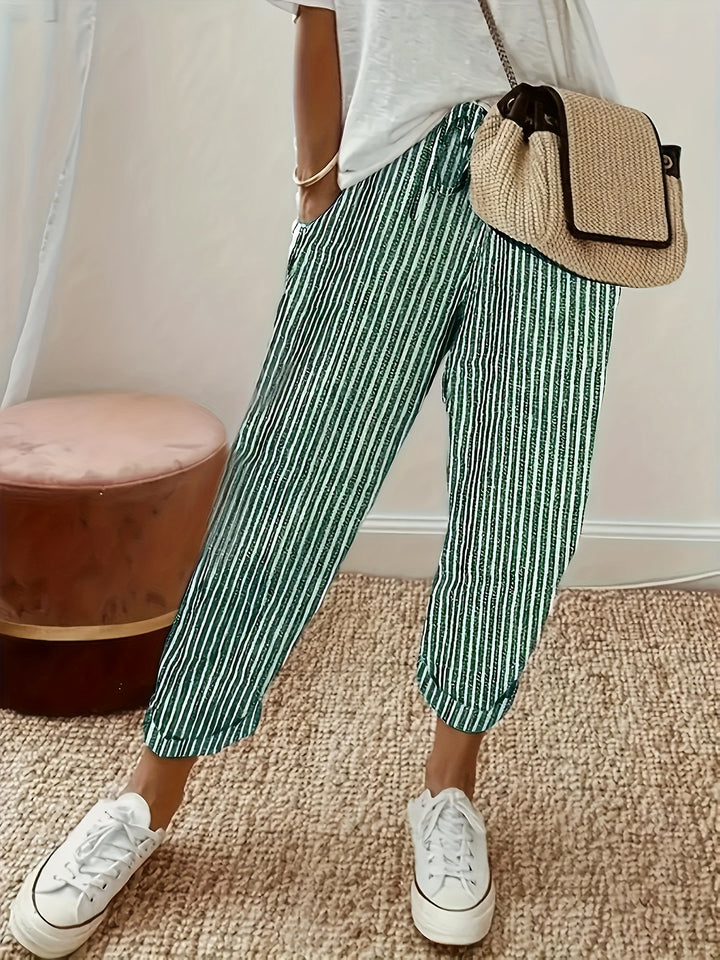 Roseline | Pantalon Fluide à Rayures