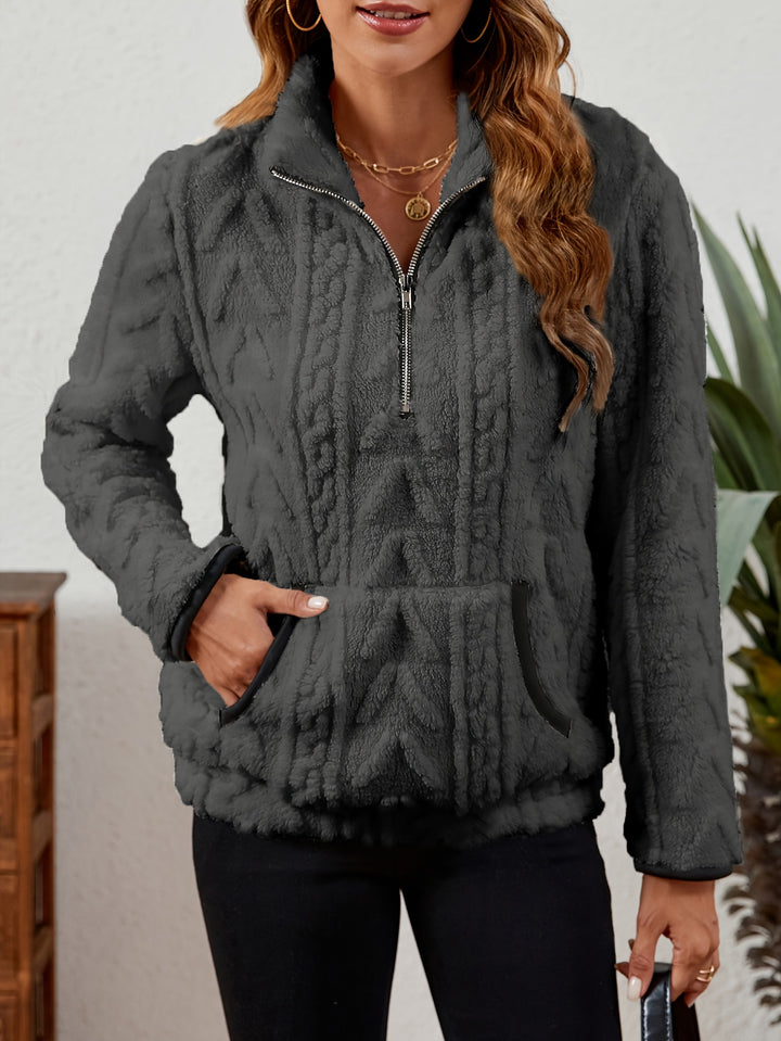 Faustine | Pull Texturé Col Zippé