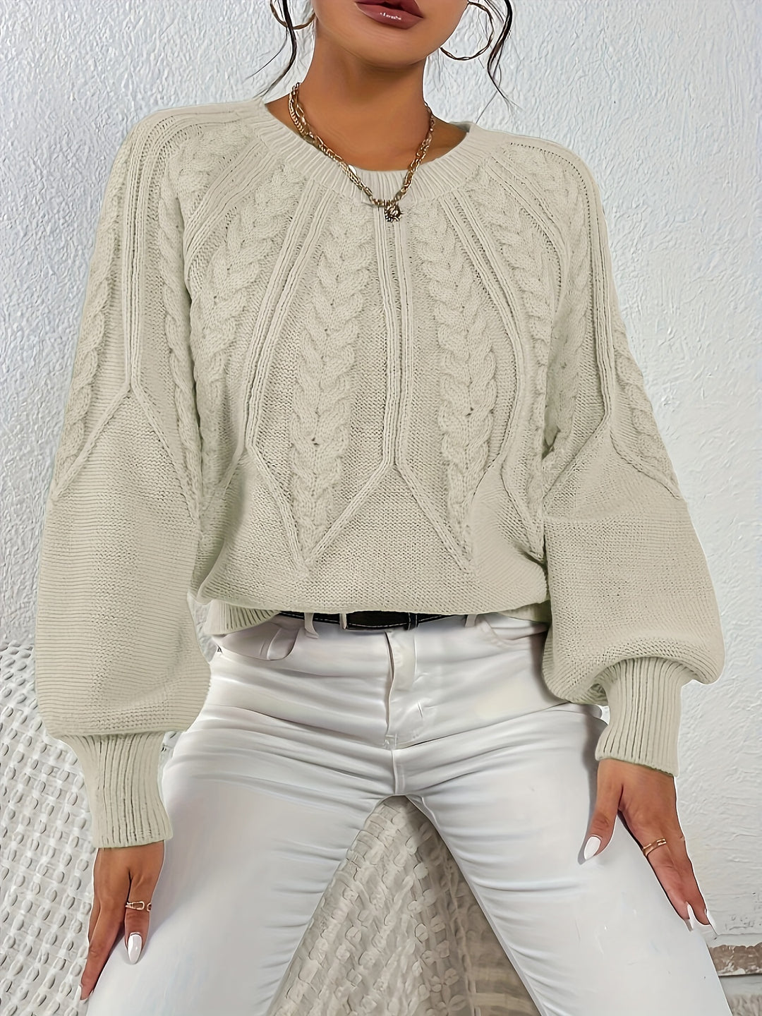 Éloïse | Pull Torsadé à Col Rond