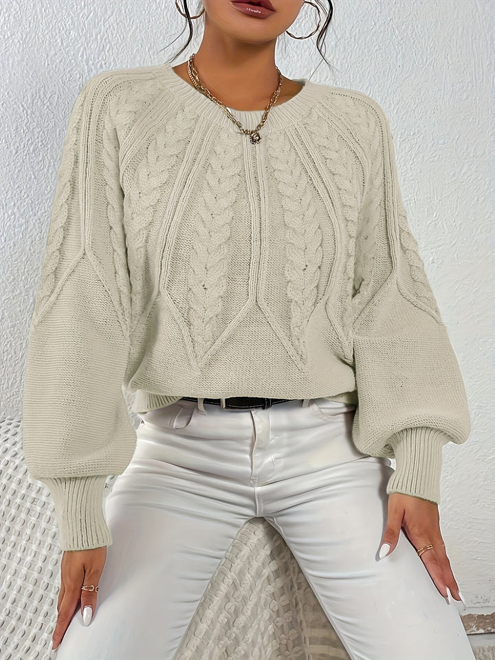 Éloïse | Pull Torsadé à Col Rond