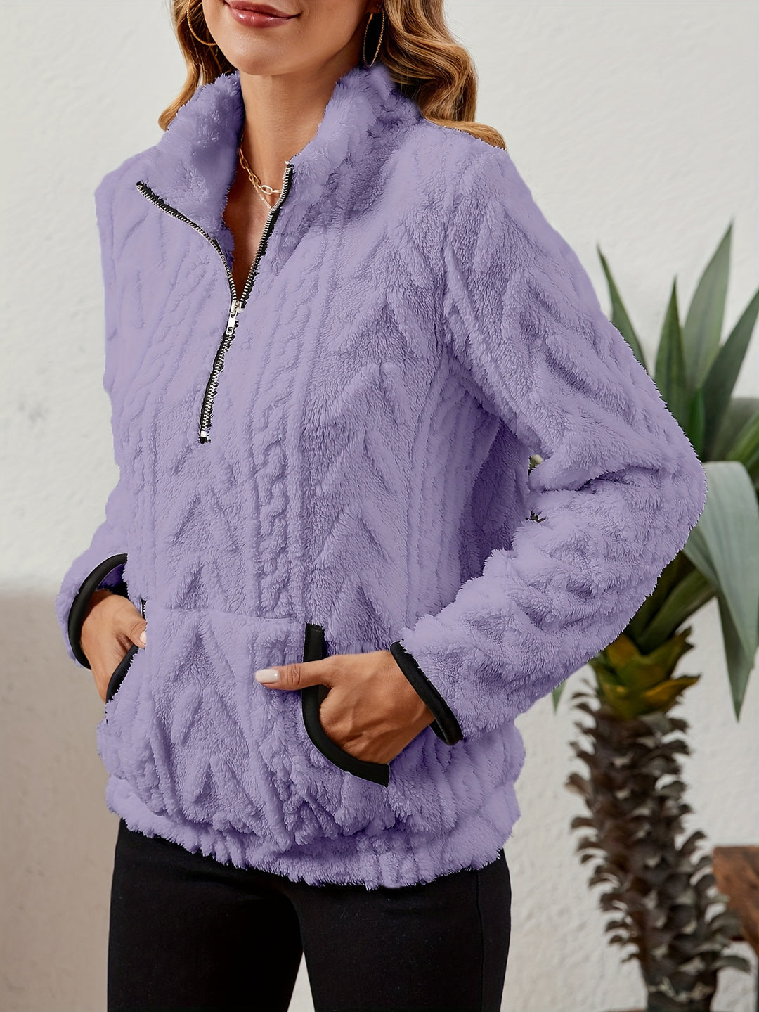 Faustine | Pull Texturé Col Zippé