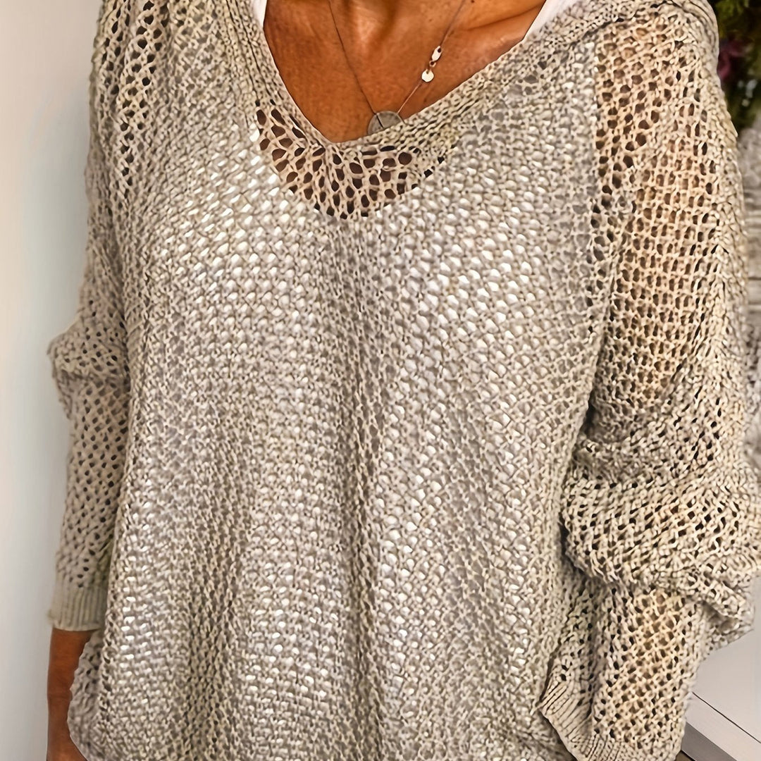 Aurore | Pull Ajouré Col V