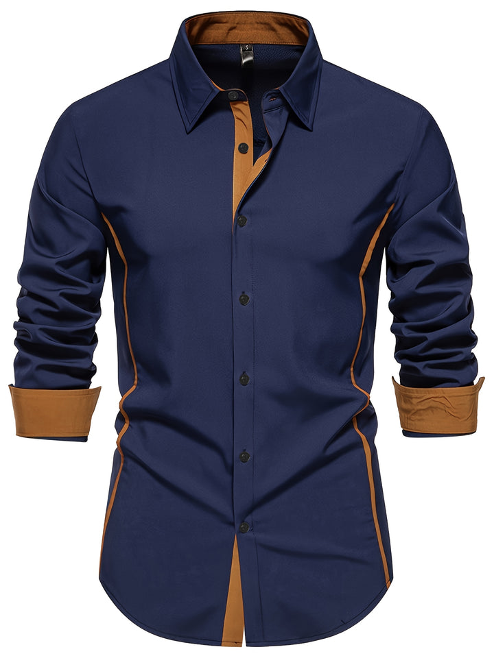 Xavier | Chemise Ajustée à Détails Contrastés