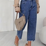 Odette | Jean Droit Raccourci Taille Haute