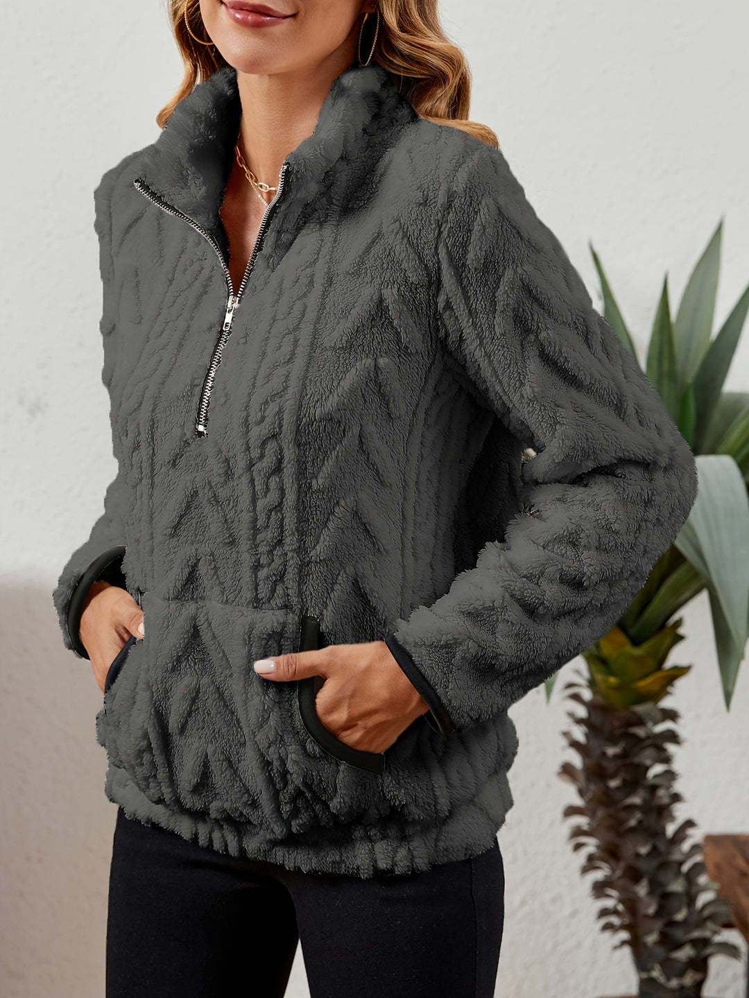 Faustine | Pull Texturé Col Zippé