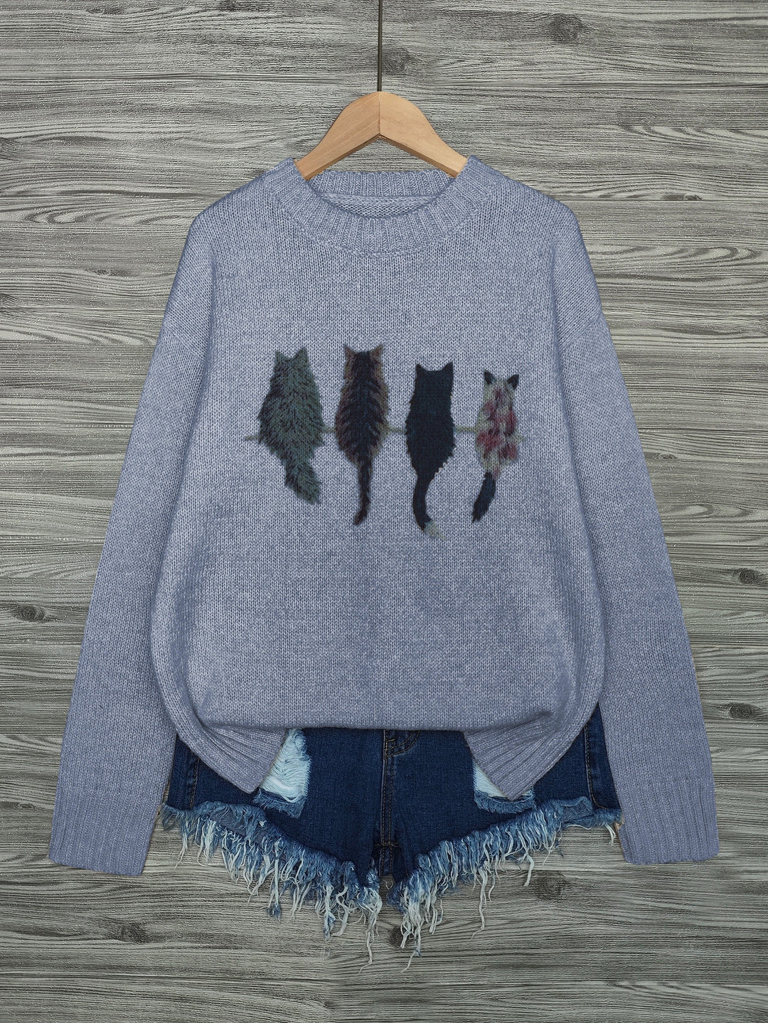 Clarisse | Pull Chaleureux à Imprimé Chats