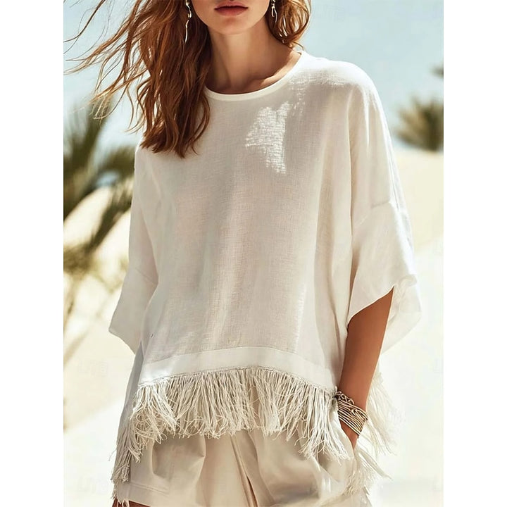 Louise | Blouse Fluide à Franges