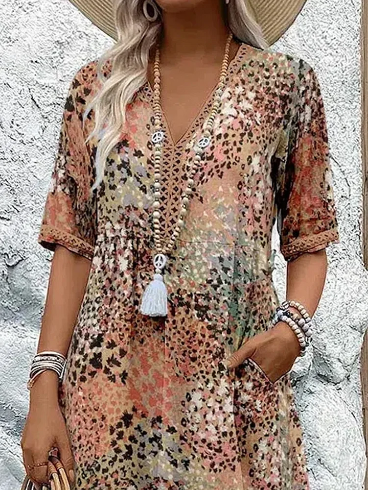Lucile | Robe Mi-Longue Fleurie