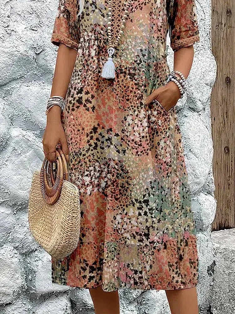 Lucile | Robe Mi-Longue Fleurie