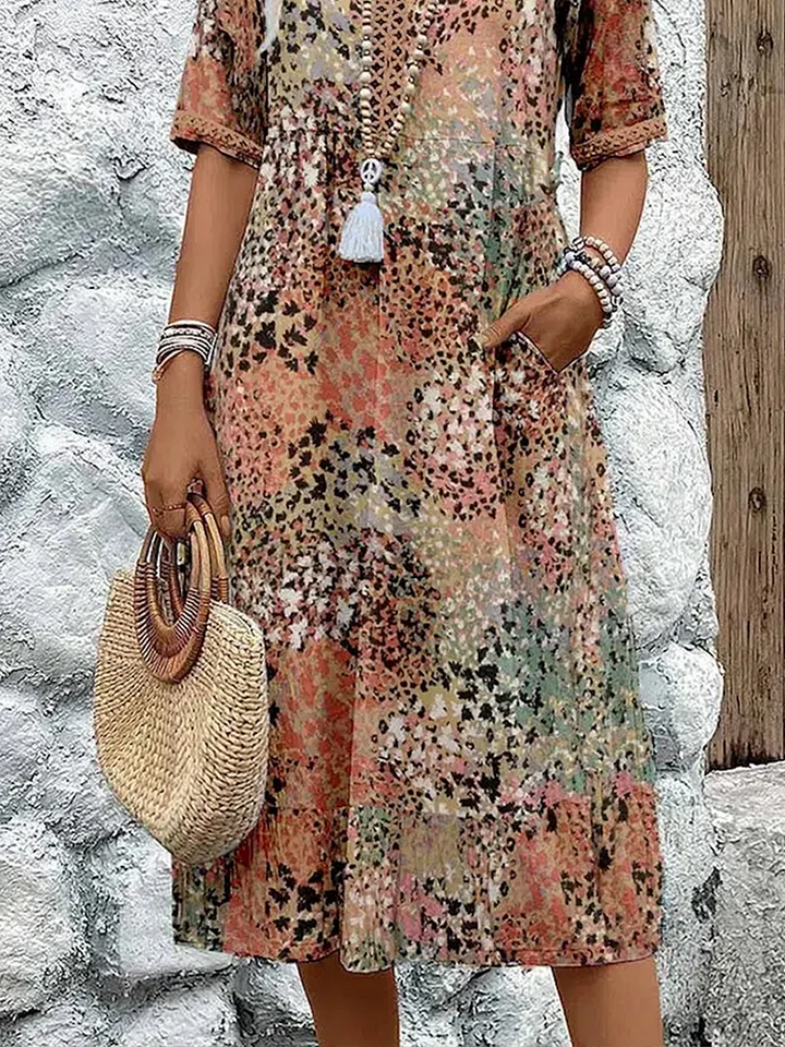 Lucile | Robe Mi-Longue Fleurie