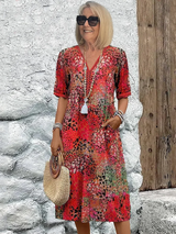 Lucile | Robe Mi-Longue Fleurie