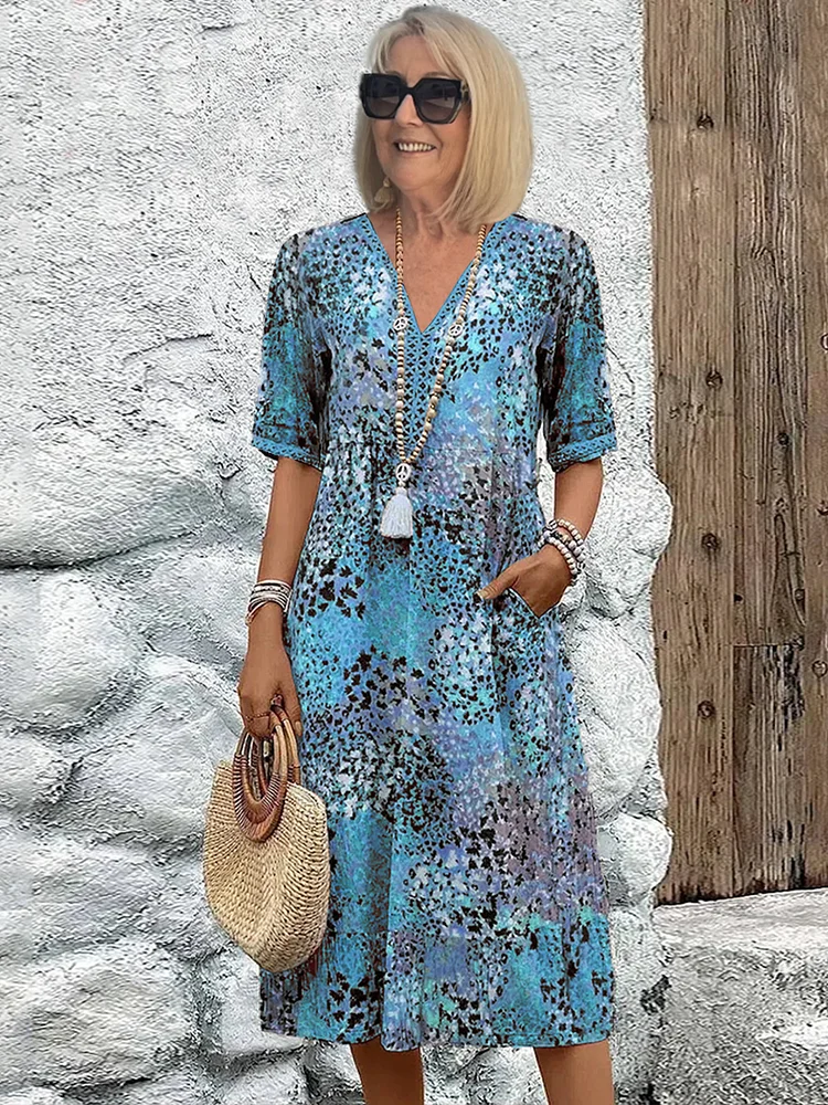 Lucile | Robe Mi-Longue Fleurie