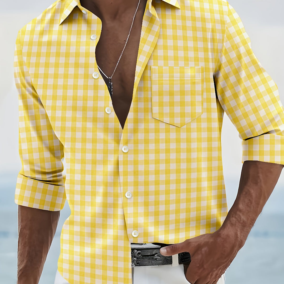 Maxime | Chemise à Carreaux Manches Longues
