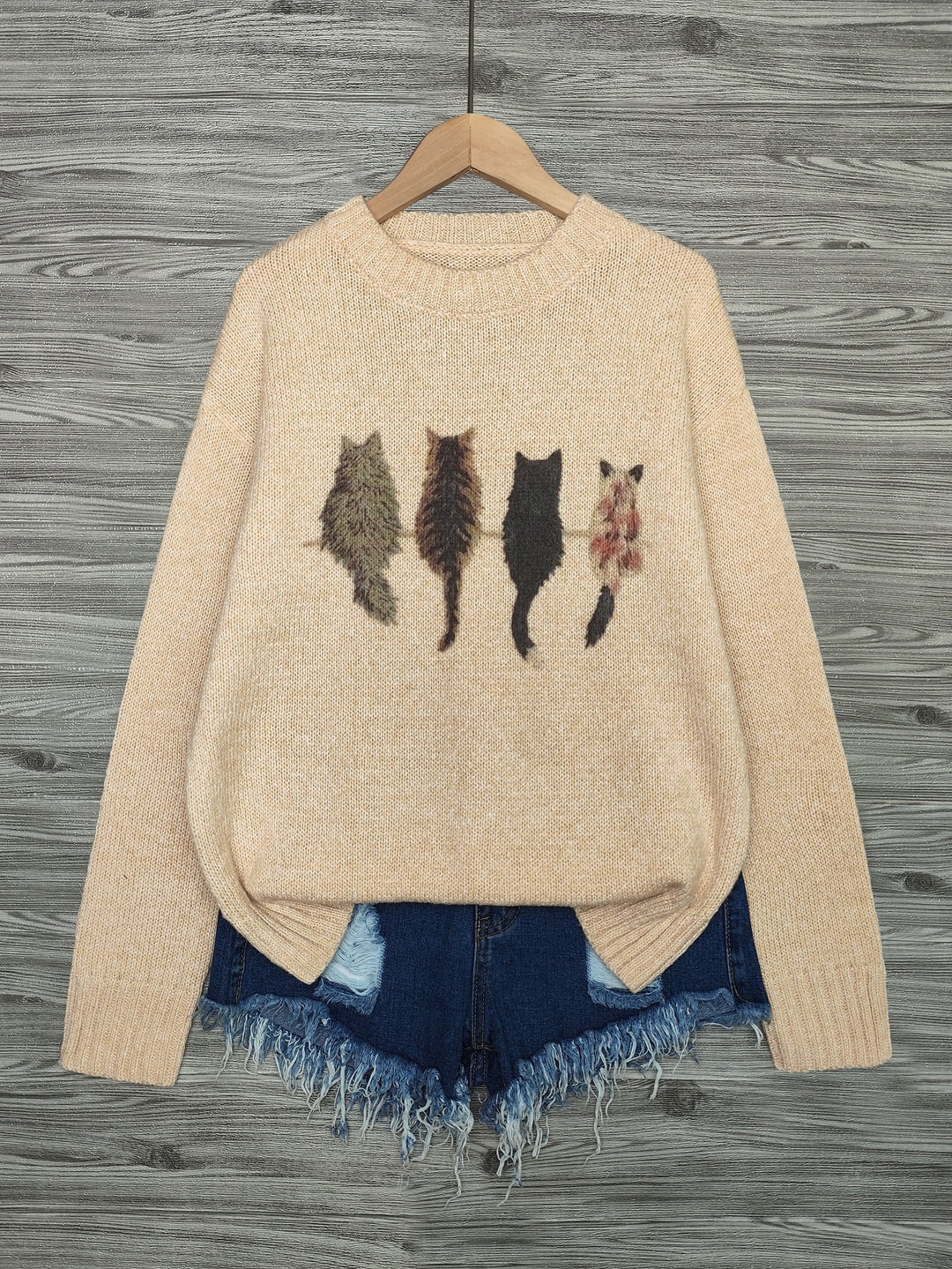 Clarisse | Pull Chaleureux à Imprimé Chats
