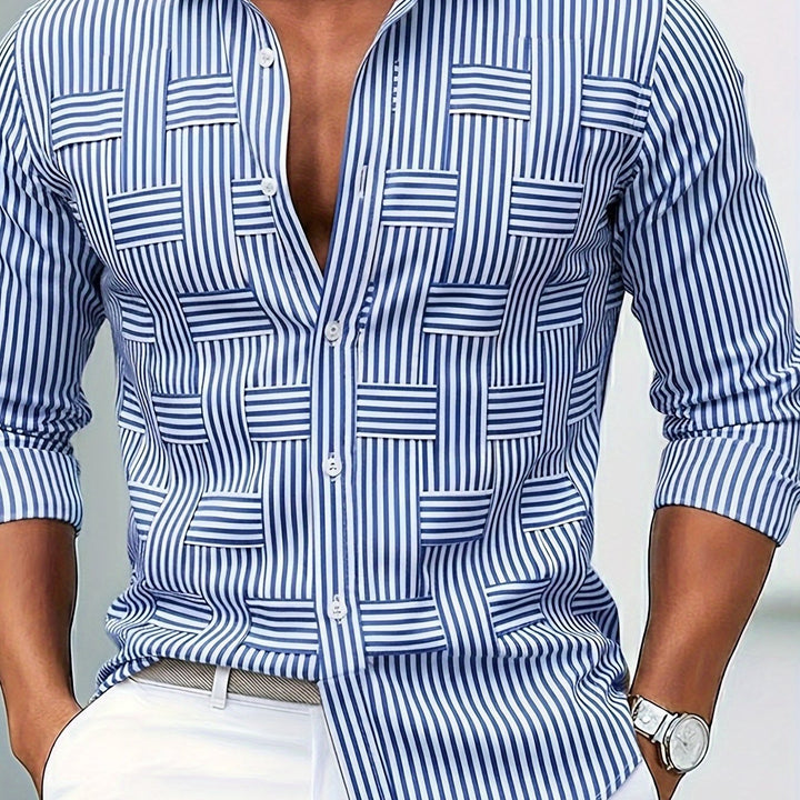 Baptiste | Chemise Rayée à Tissage Élégant