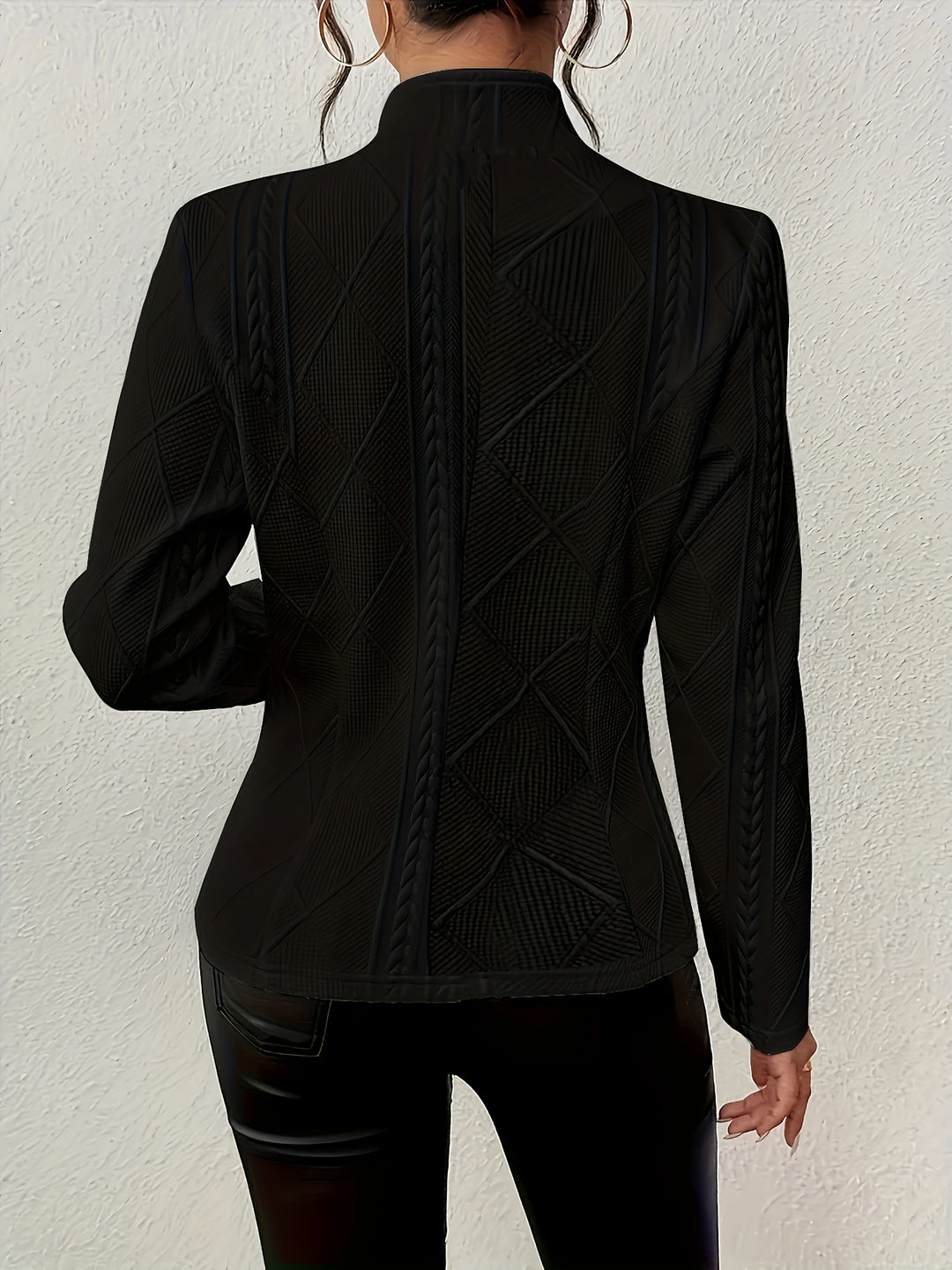 Ghislaine | Veste Texturée Cintrée à Boutons