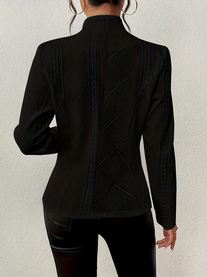 Ghislaine | Veste Texturée Cintrée à Boutons