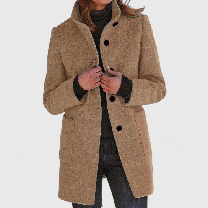 Clarisse | Manteau Élégant à Col Montant