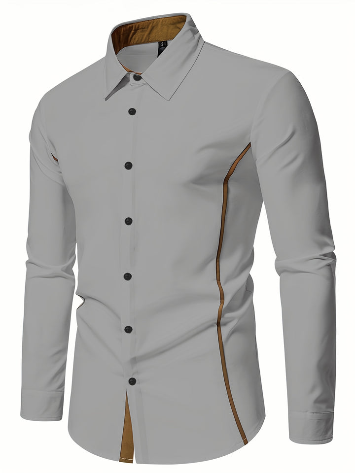 Xavier | Chemise Ajustée à Détails Contrastés