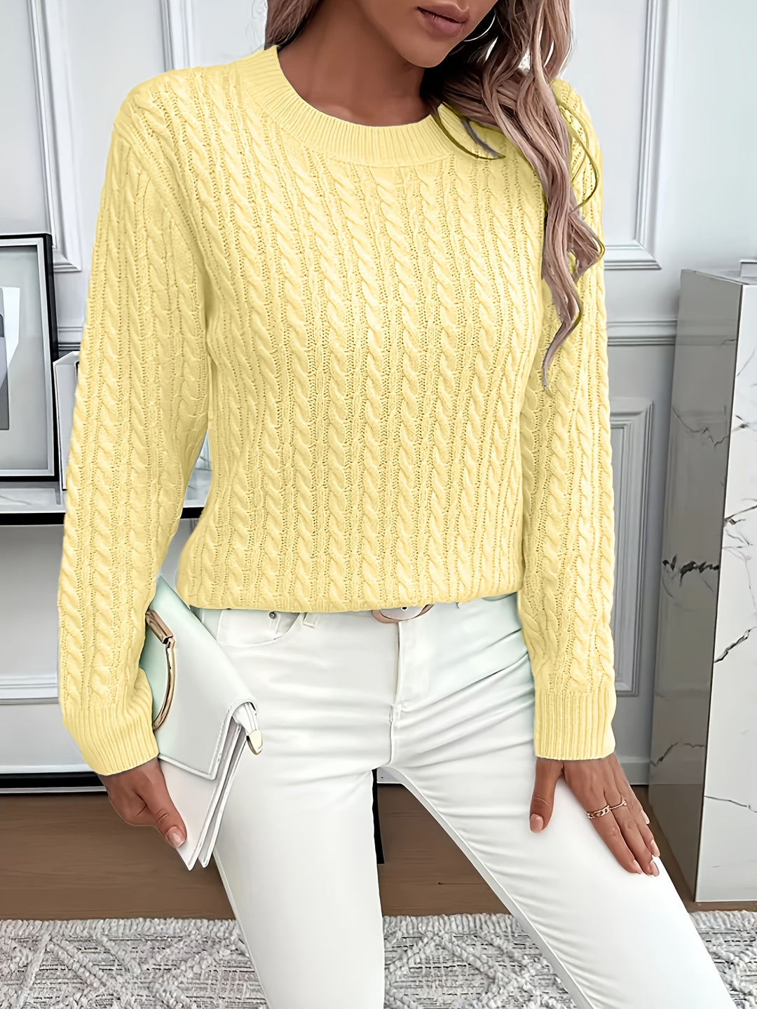 Emmanuelle | Pull Torsadé Coupe Ample
