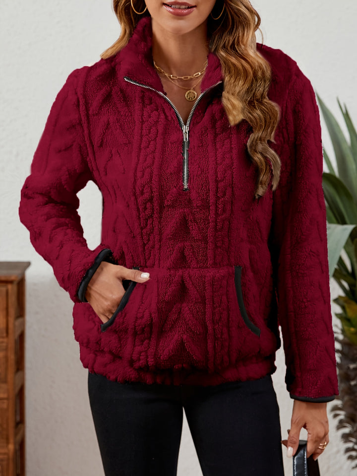 Faustine | Pull Texturé Col Zippé