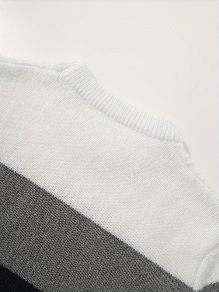 Aurélien | Pull Maille Torsadée Colorblock