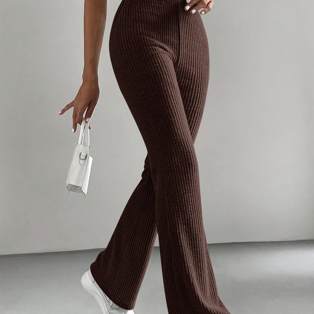 Ophélie | Pantalon Fluide Taille Haute Évasé