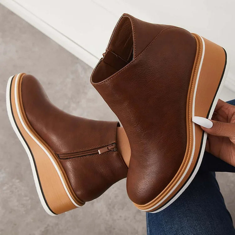 Oriane | Bottines Élégantes à Semelle Plateforme